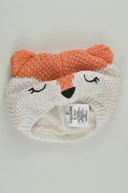 Higgledee Size 00 (0-6 months) Lined Fox Beanie