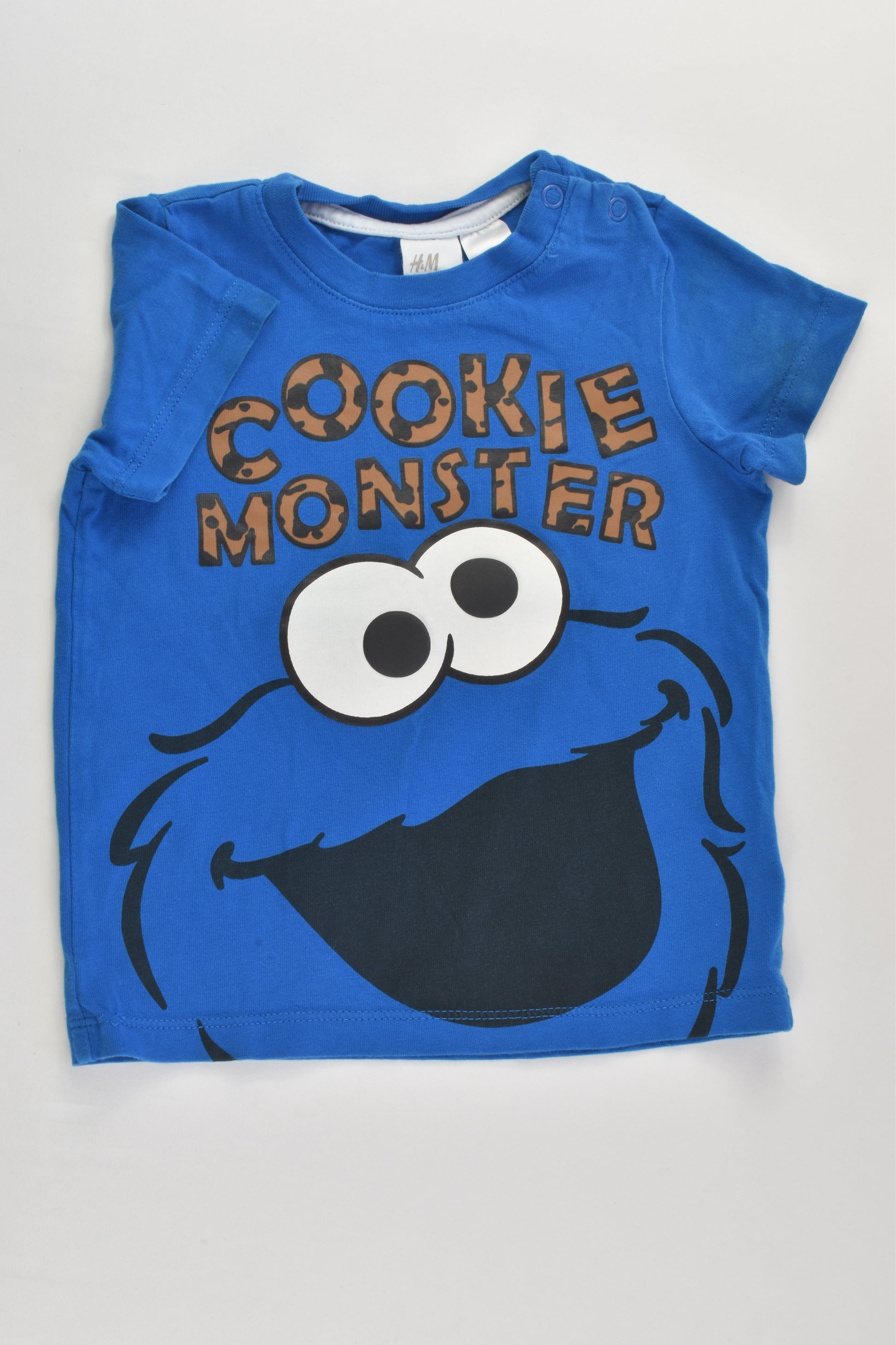 H&M Size 0-1 (9-12 months, 80 cm) 'Cookie Monster' T-shirt