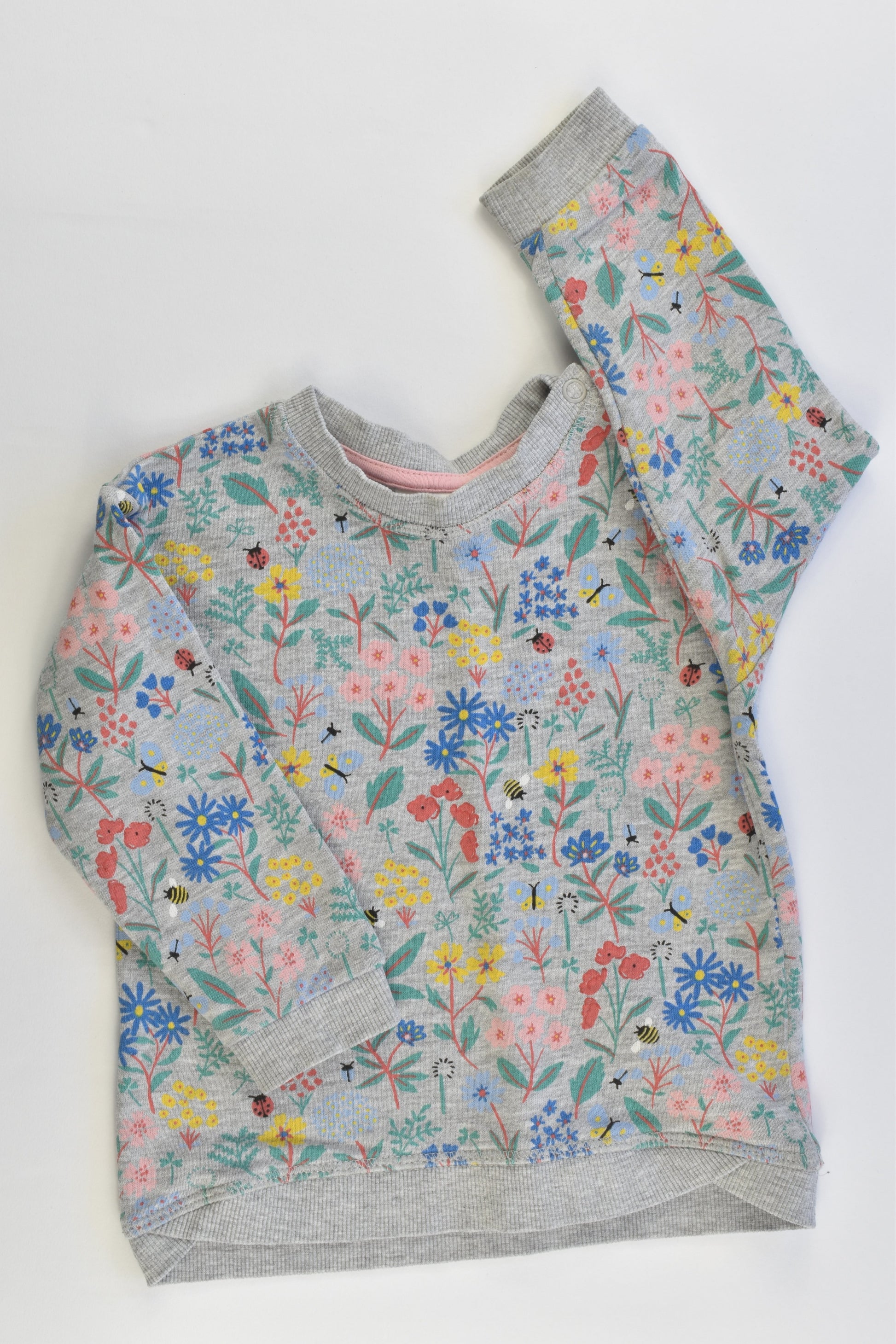 H&M Size 0-1 (9-12 months, 80 cm) Floral Sweater