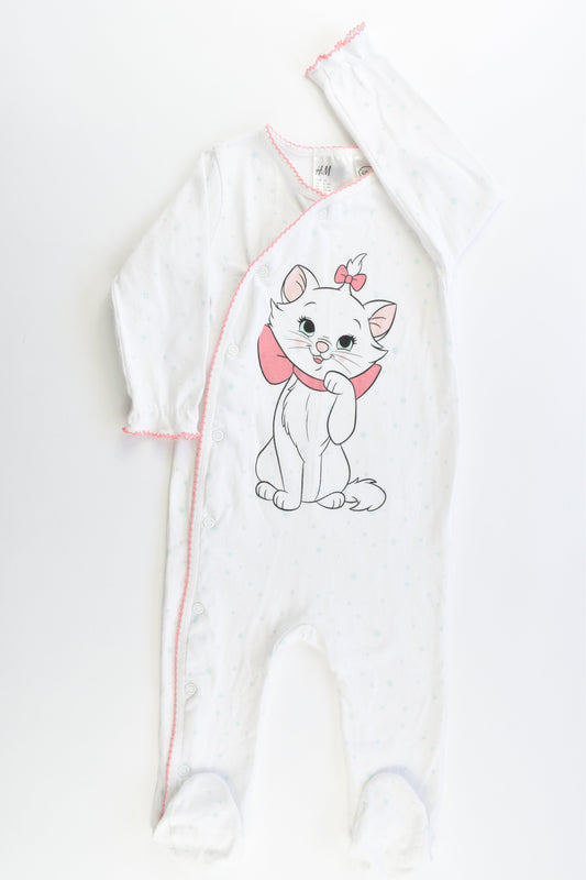 H&M Size 0 ( 74 cm, 6-9 months) Marie Aristocats White Footed Romper