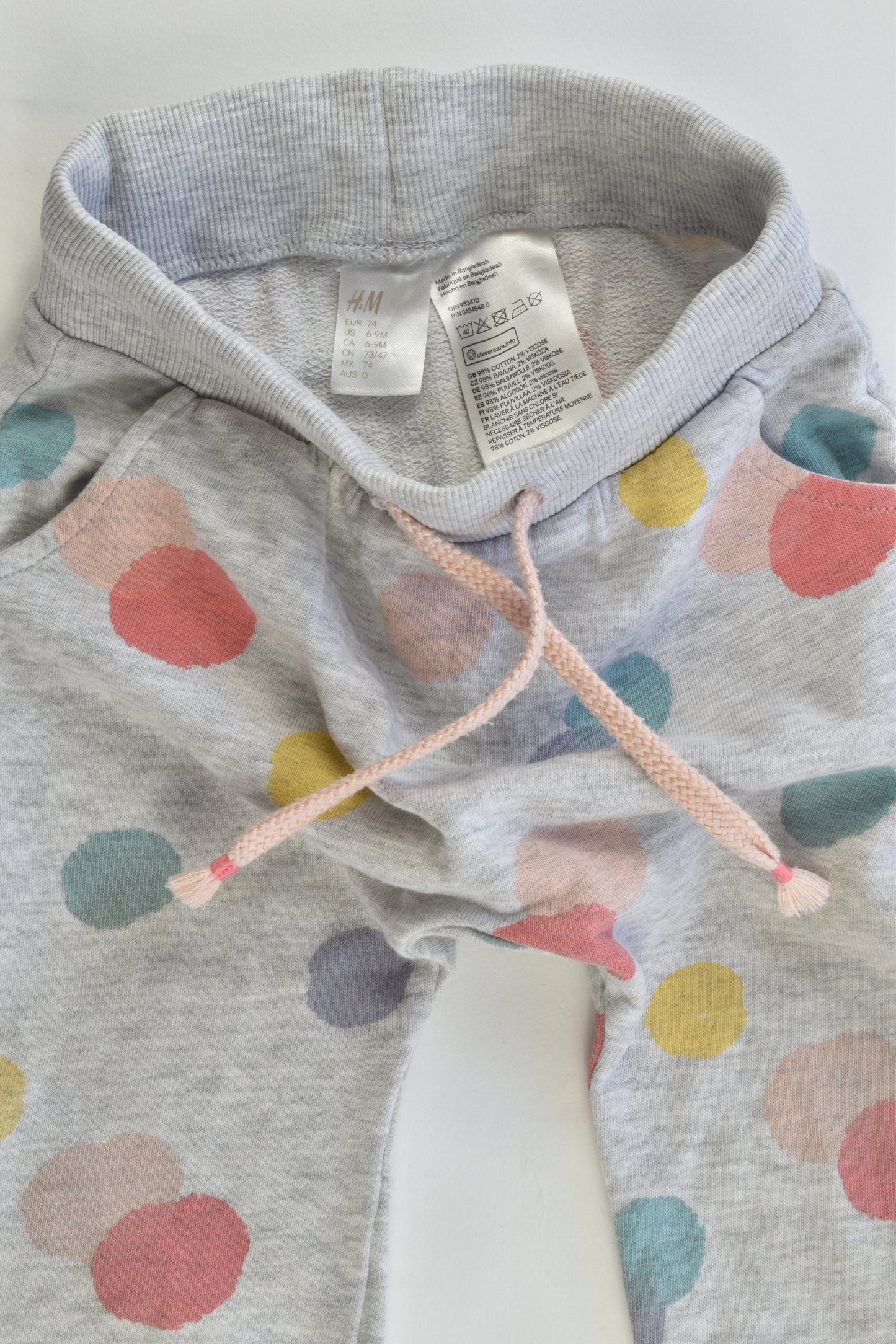 H&M Size 0 (74 cm) Dotted Track Pants
