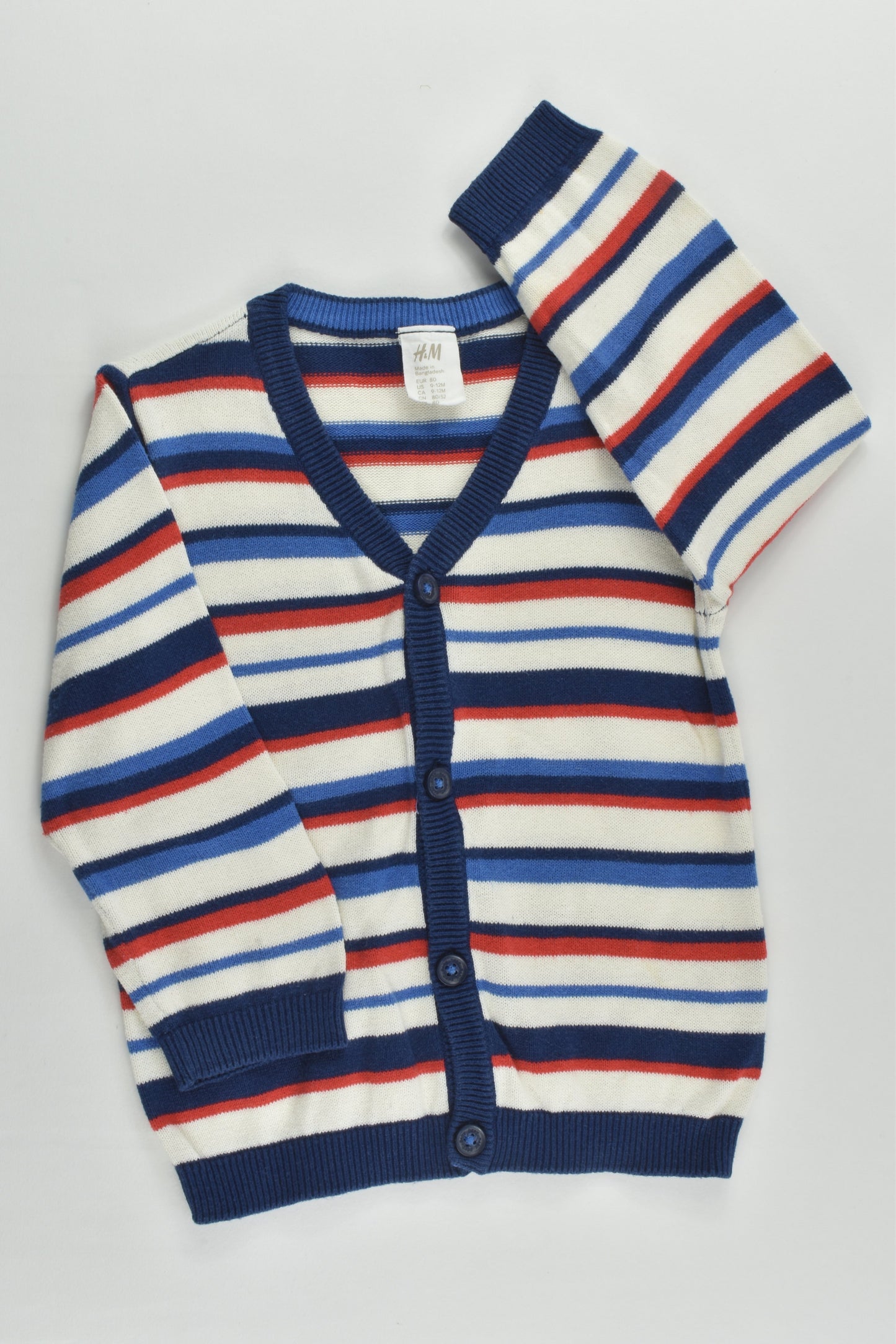 H&M Size 0 (80 cm, 9-12 months) Striped Cardigan