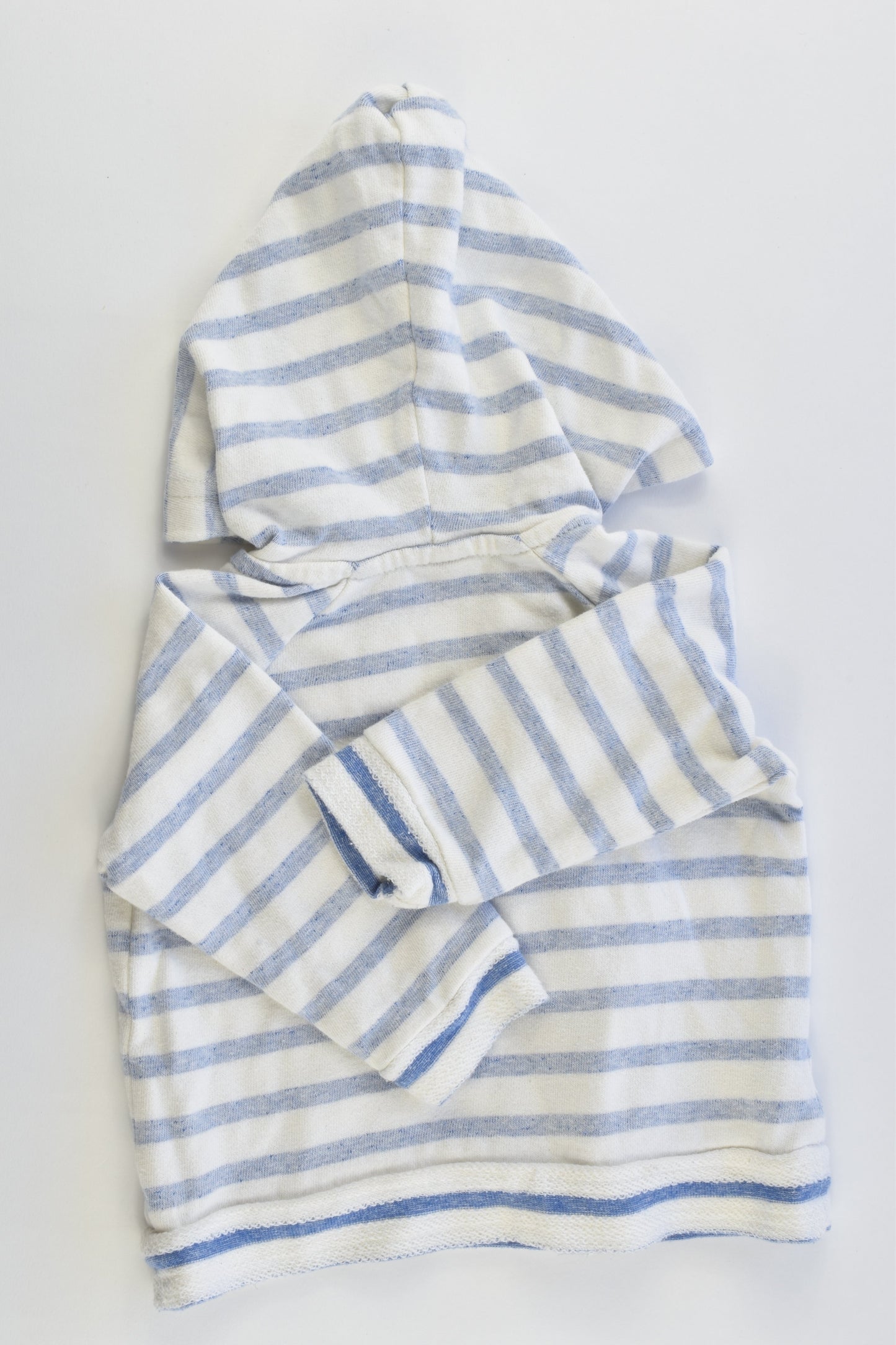 H&M Size 00 (68 cm) Organic Cotton Striped Hooded Jumper