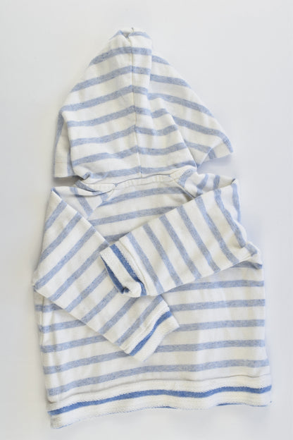 H&M Size 00 (68 cm) Organic Cotton Striped Hooded Jumper