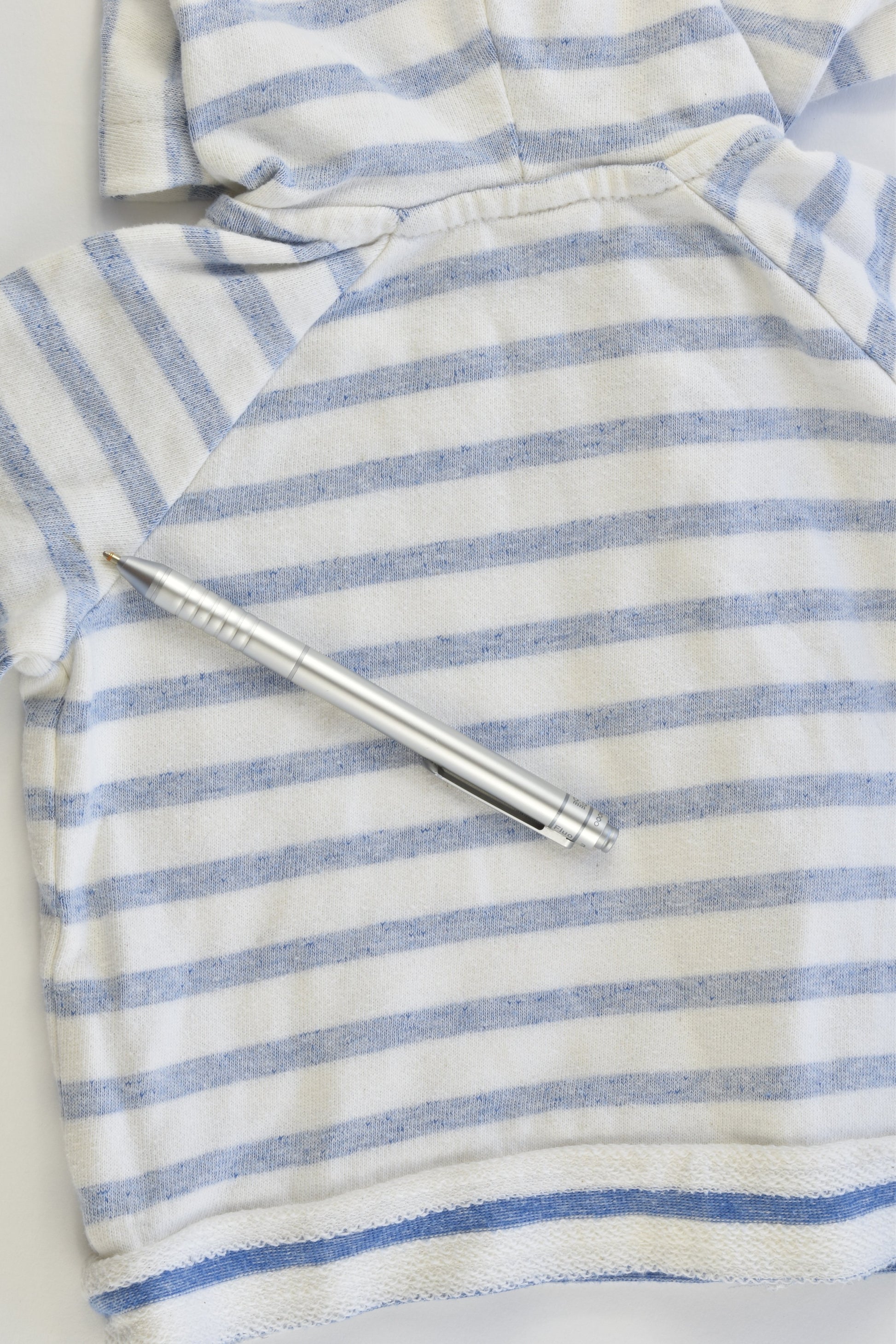 H&M Size 00 (68 cm) Organic Cotton Striped Hooded Jumper