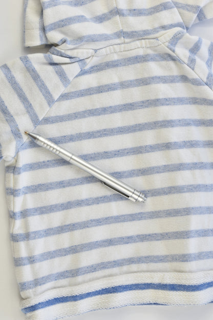 H&M Size 00 (68 cm) Organic Cotton Striped Hooded Jumper