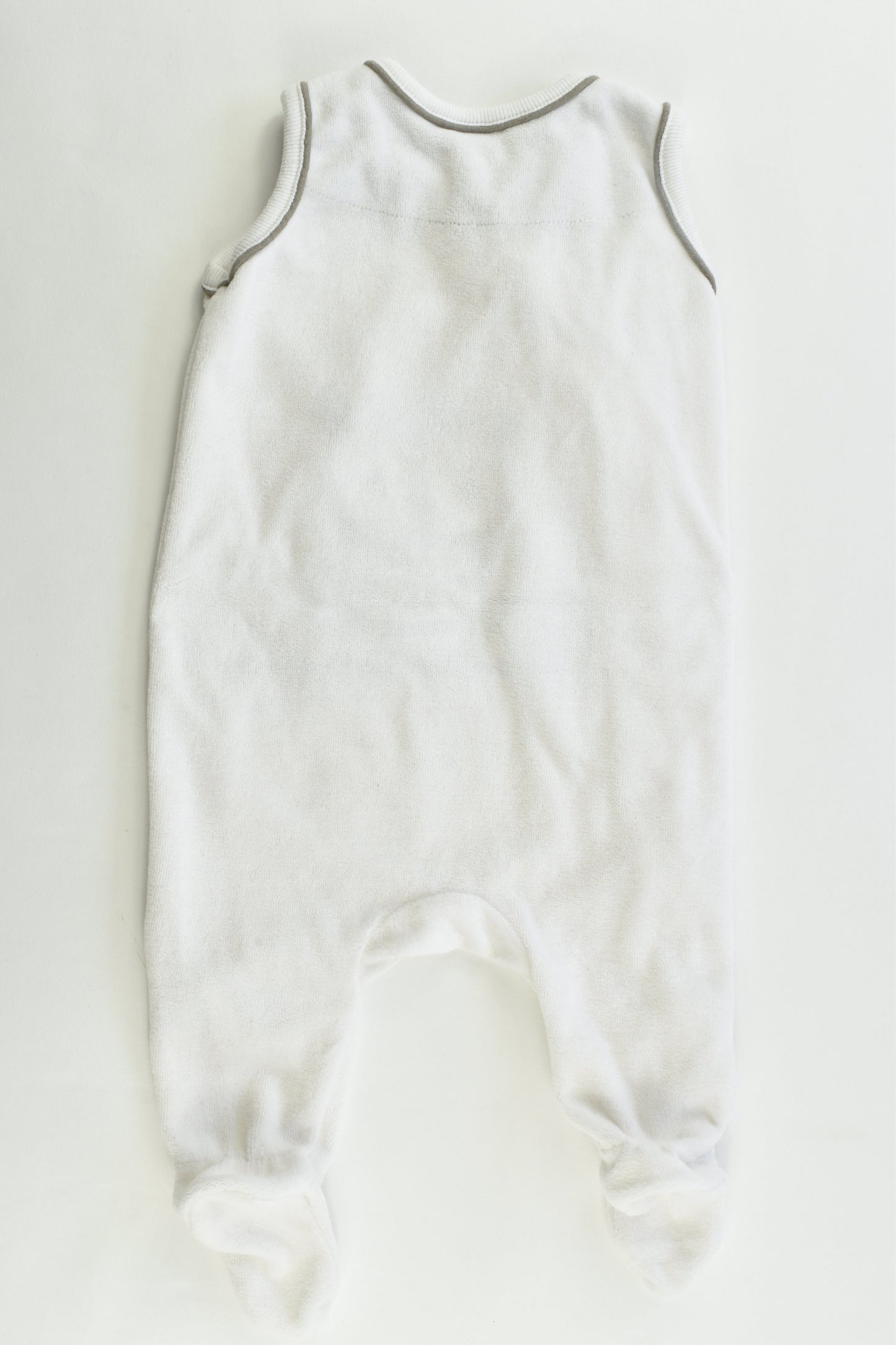 H&M Size 000 (56 cm, 1-2 months) Velour 'Little Friends in the Forest' Footed Overalls