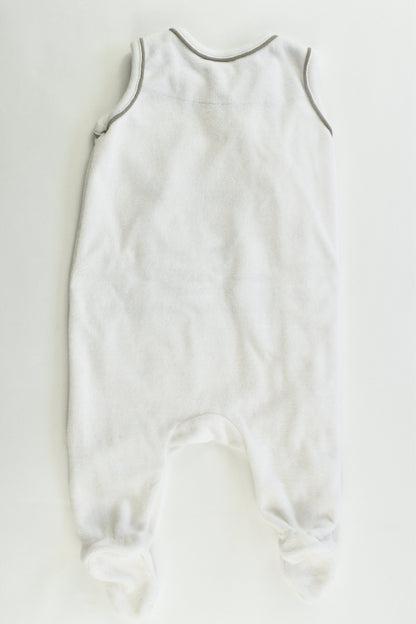 H&M Size 000 (56 cm, 1-2 months) Velour 'Little Friends in the Forest' Footed Overalls