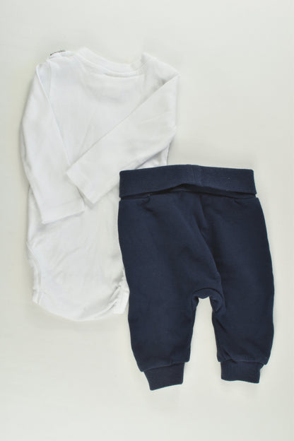 H&M Size 000 (56 cm) Bow and Vest Outfit