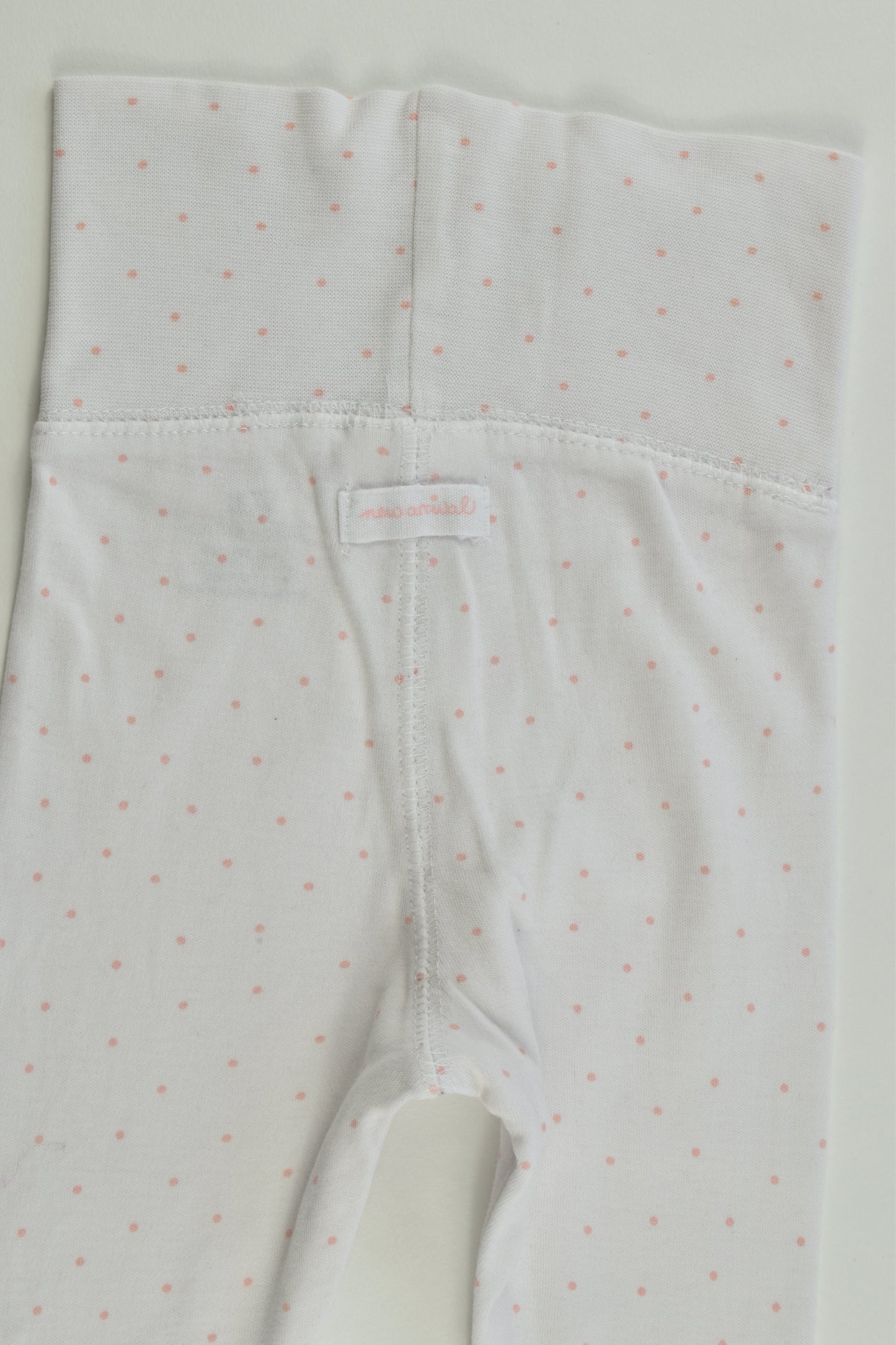 H&M Size 000 (62 cm, 2-4 months) "New Arrival" Dotted Footed Pants