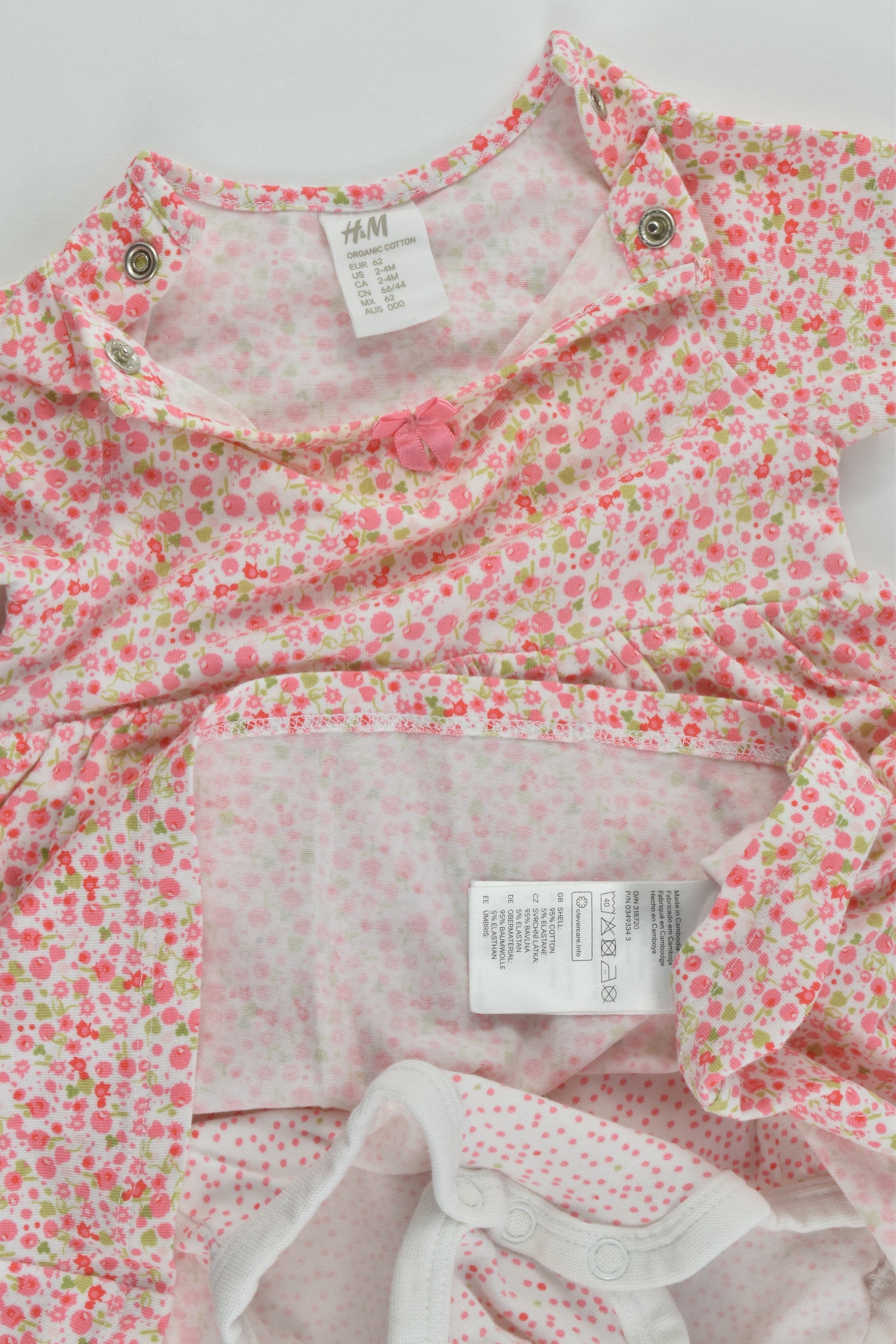 white christmas dresses H&M Size 000 (62 cm) Organic Dress with Bodysuit Underneath – MiniMe  Preloved