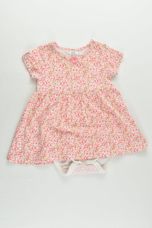 H&M Size 000 (62 cm) Organic Dress with Bodysuit Underneath