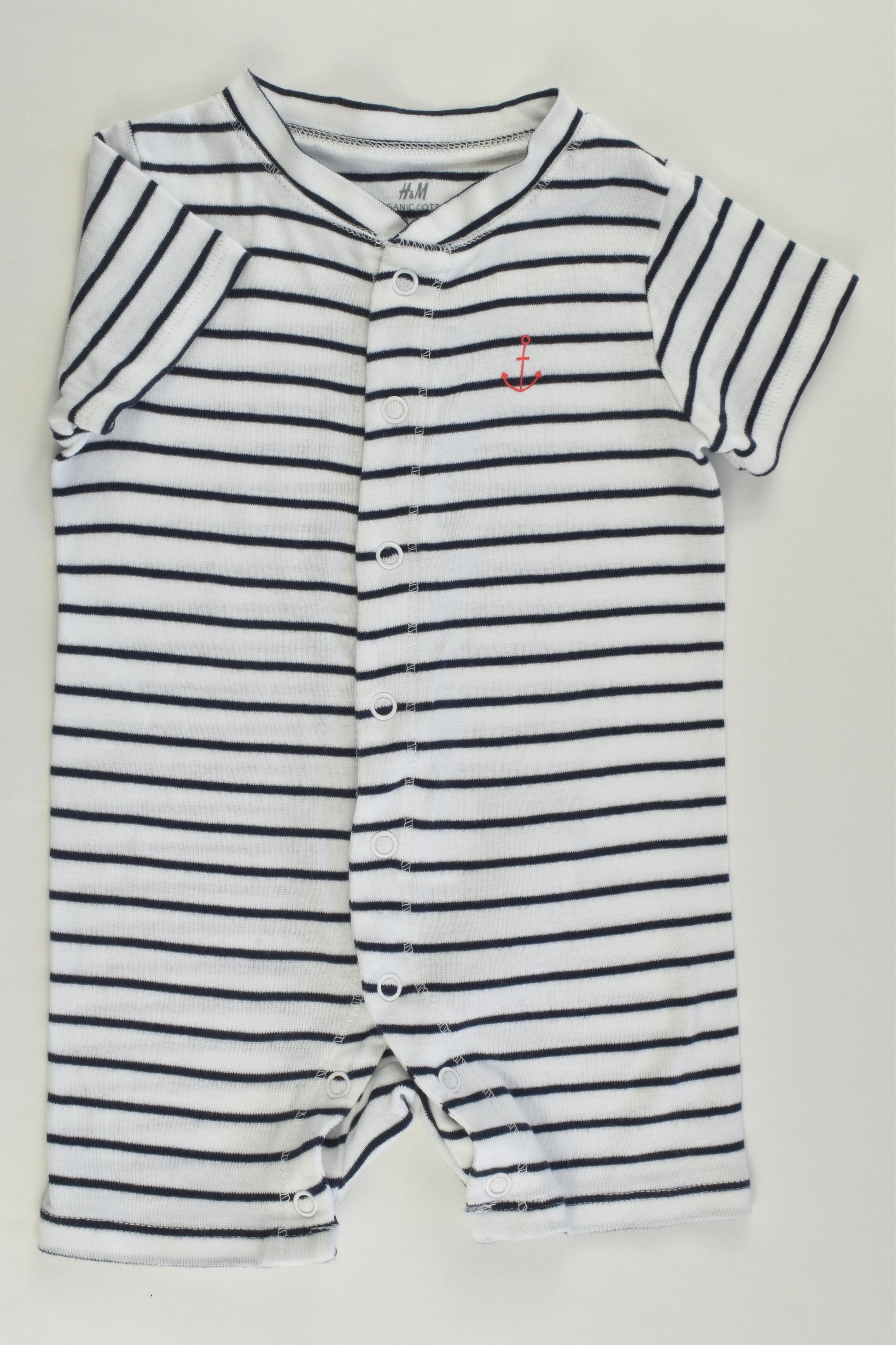 H&M Size 000 Organic Nautical Short Romper