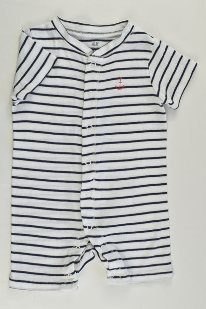 H&M Size 000 Organic Nautical Short Romper