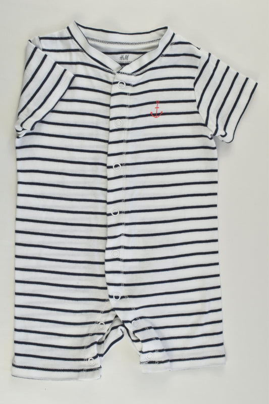 H&M Size 000 Organic Nautical Short Romper