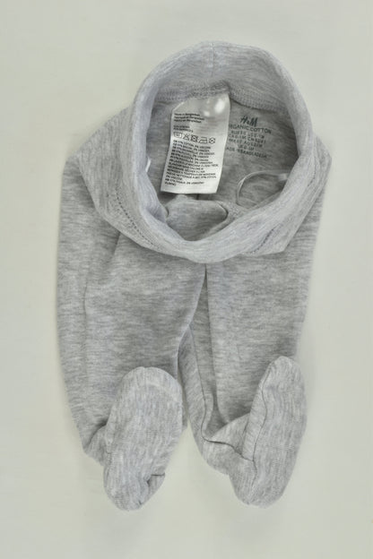H&M Size 0000 (50 cm) White and Grey Organic Outfit