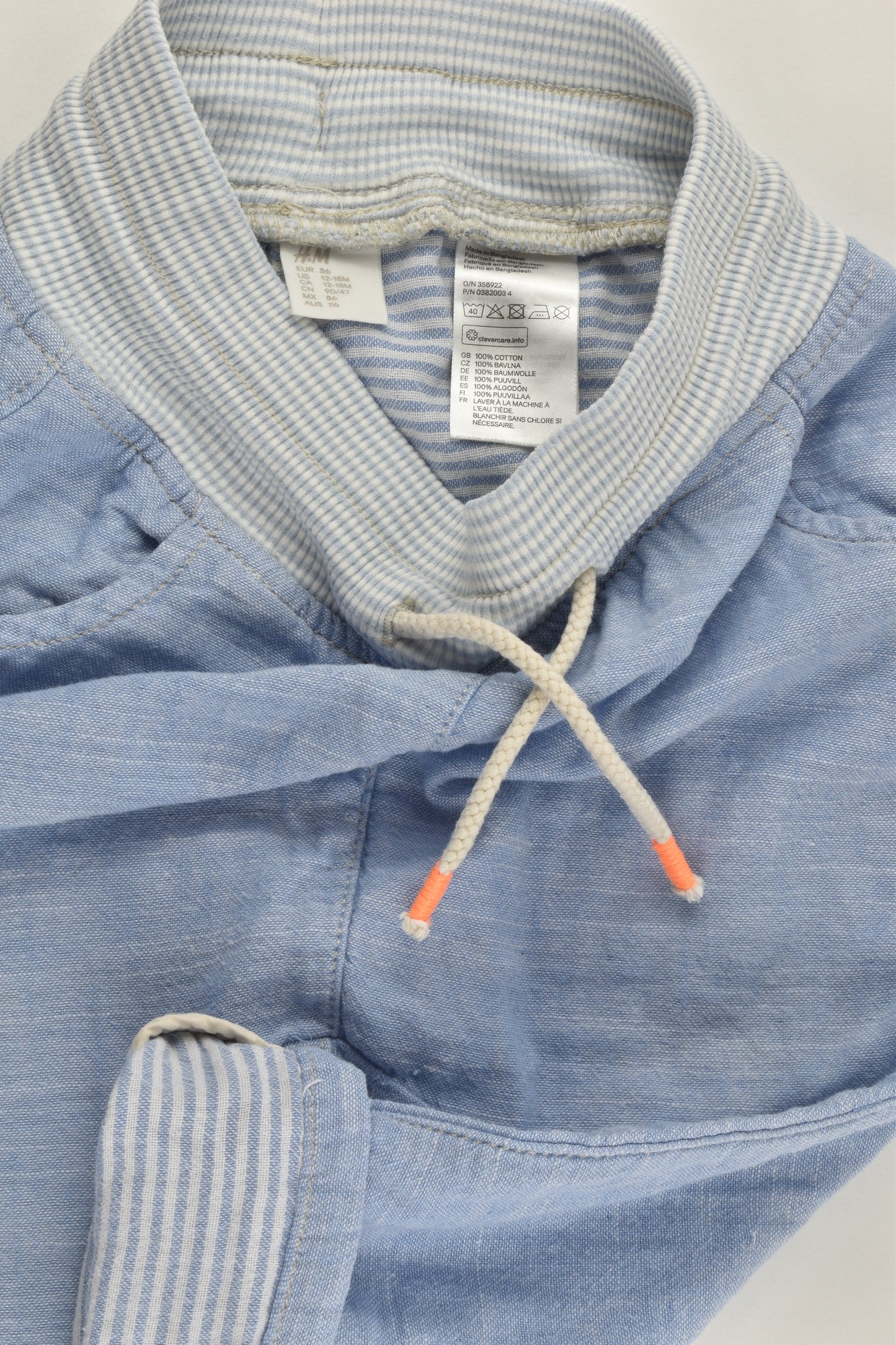 H&M Size 1 (12-18 months, 86 cm) Linen-feel Pants