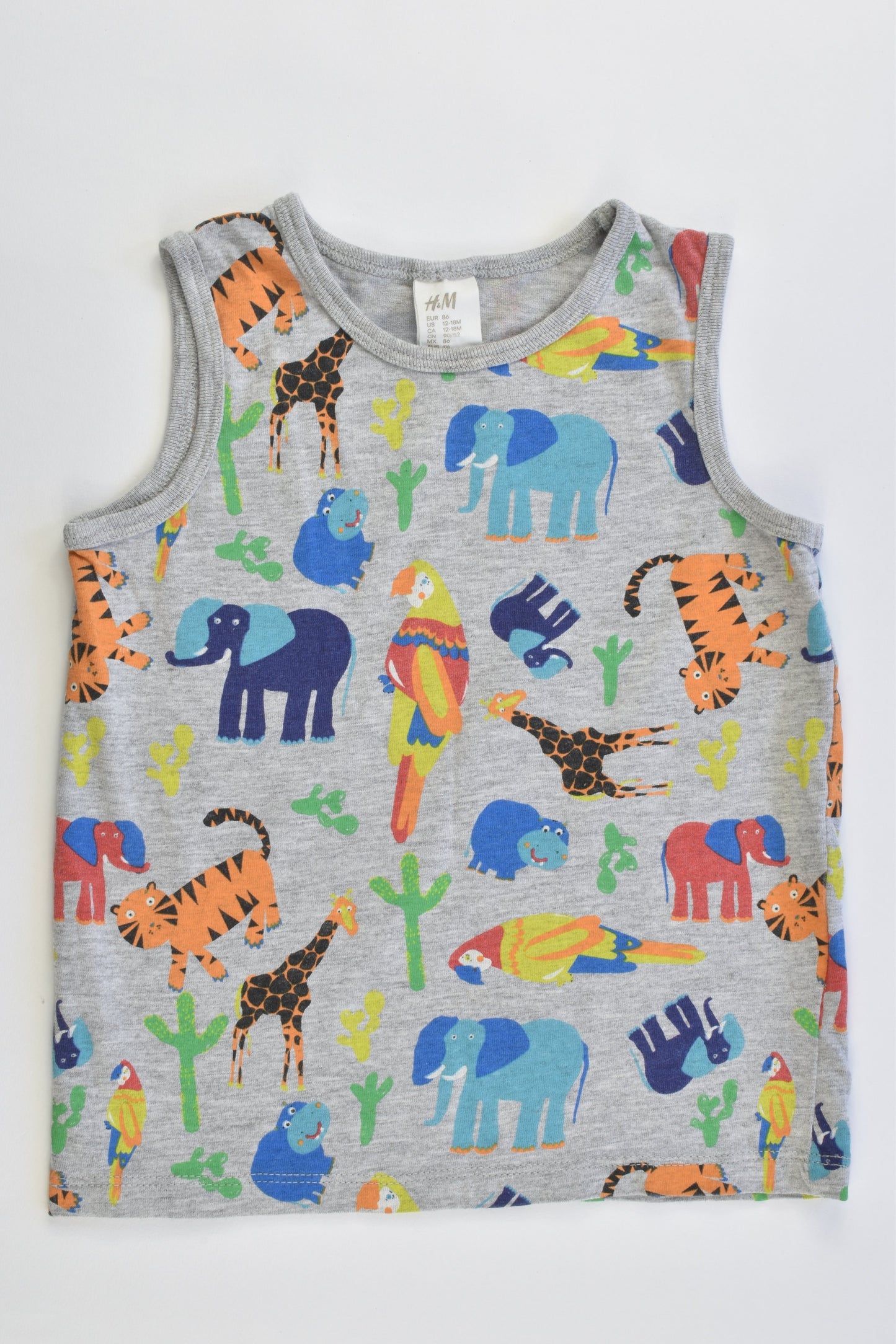 H&M Size 1-2 (86 cm) Colorful Animals Tank Top