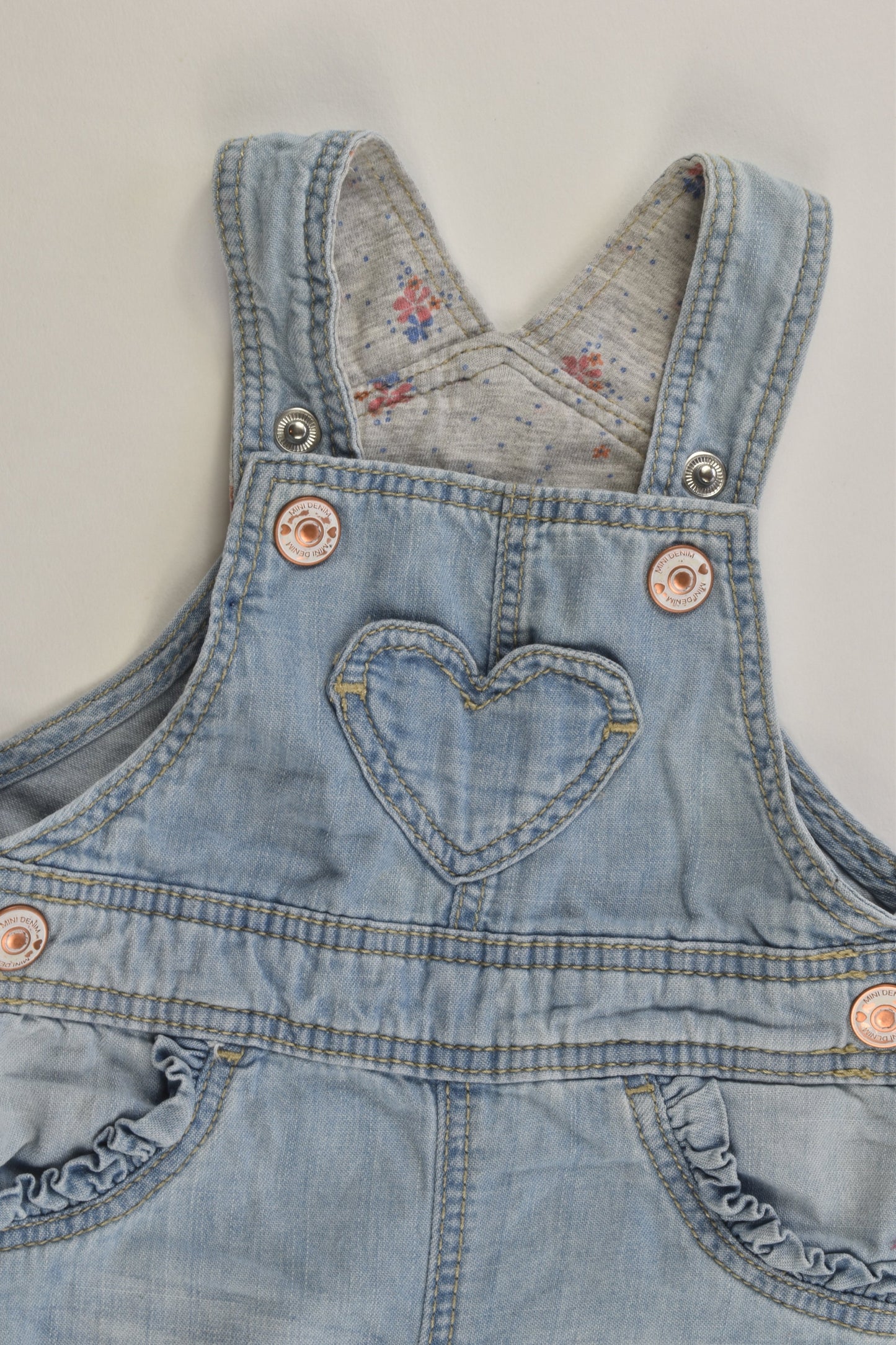 H&M Size 1-2 months /56 cm) Soft Denim Overalls