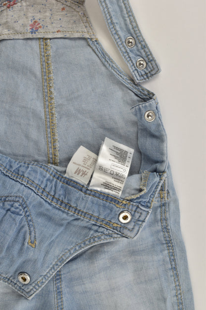 H&M Size 1-2 months /56 cm) Soft Denim Overalls