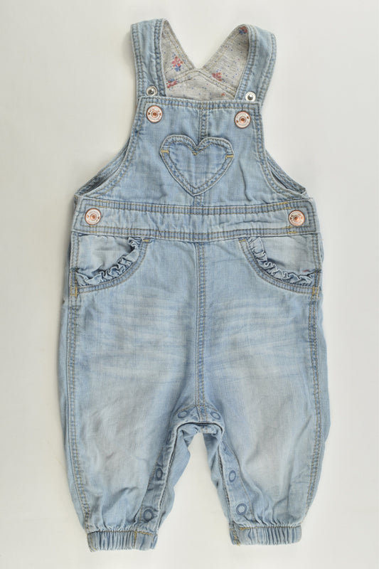 H&M Size 1-2 months /56 cm) Soft Denim Overalls