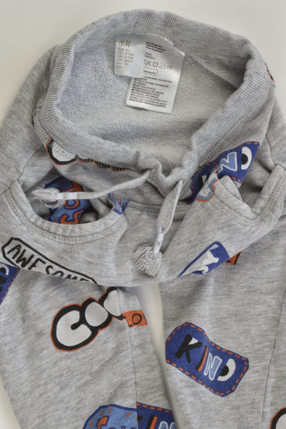 H&M Size 1 (80 cm) 'Happy, Cool, Kind etc' Track Pants