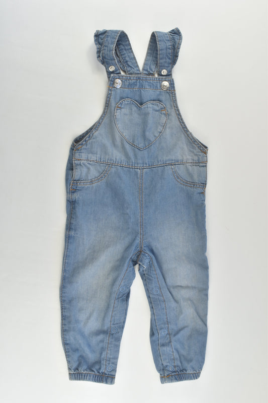 H&M Size 1 (80 cm) Lightweight Denim Overalls