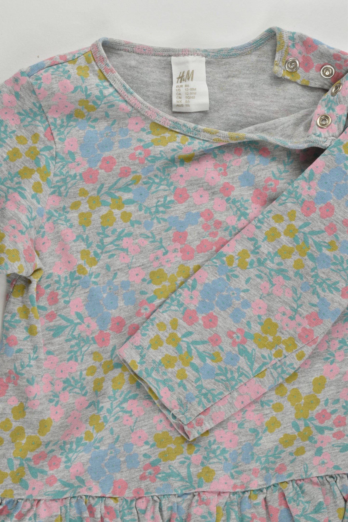 H&M Size 1 (86 cm, 12-18 months) Floral Dress