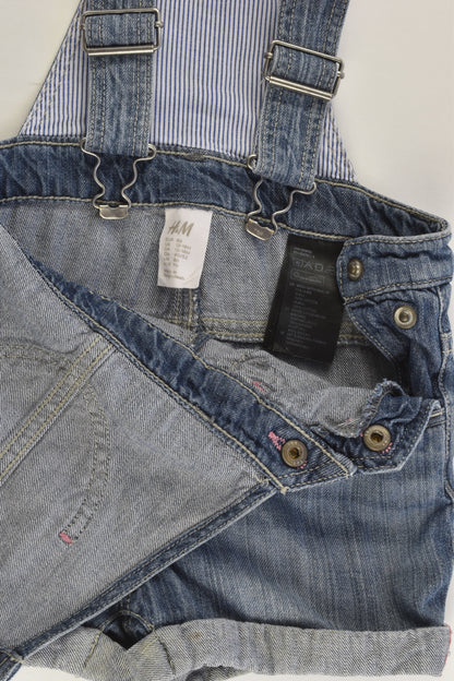 H&M Size 1 (86 cm) Denim Short Overalls