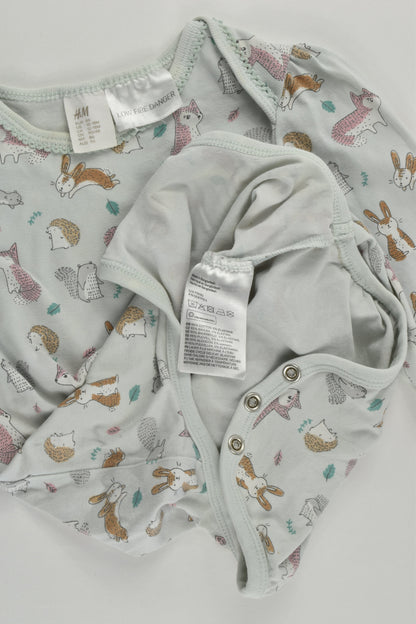 H&M Size 1 (86 cm) Forest Animals Bodysuit