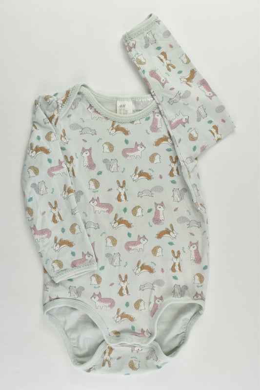 H&M Size 1 (86 cm) Forest Animals Bodysuit