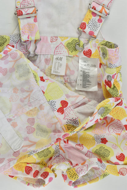 H&M Size 1 (86 cm) Fruit Short Overalls