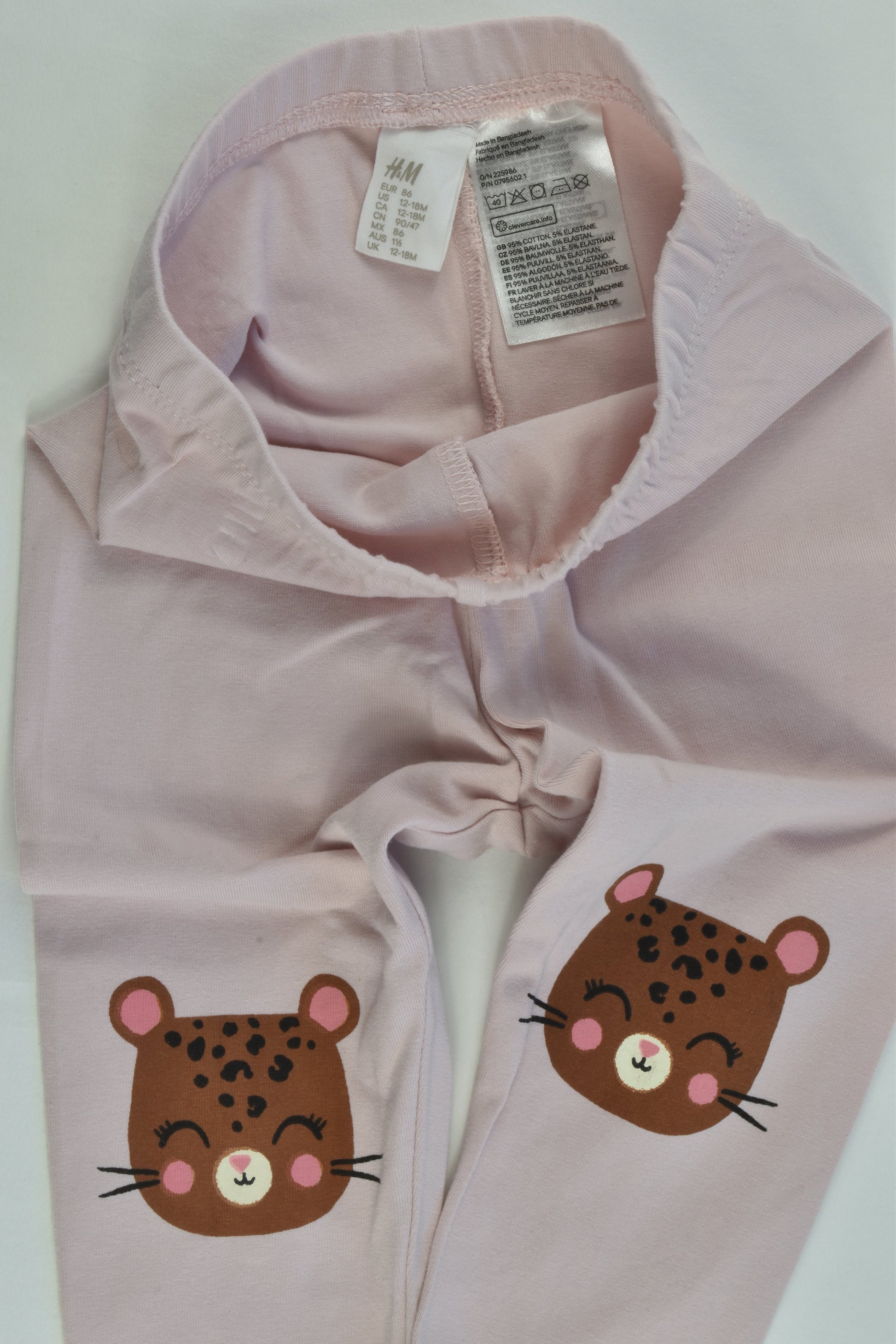 H&M Size 1 (86 cm) Lepard 'I Love My Family' Outfit