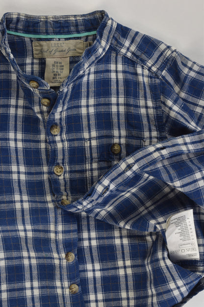 H&M Size 1 (86 cm) Linen/Cotton Checked Shirt