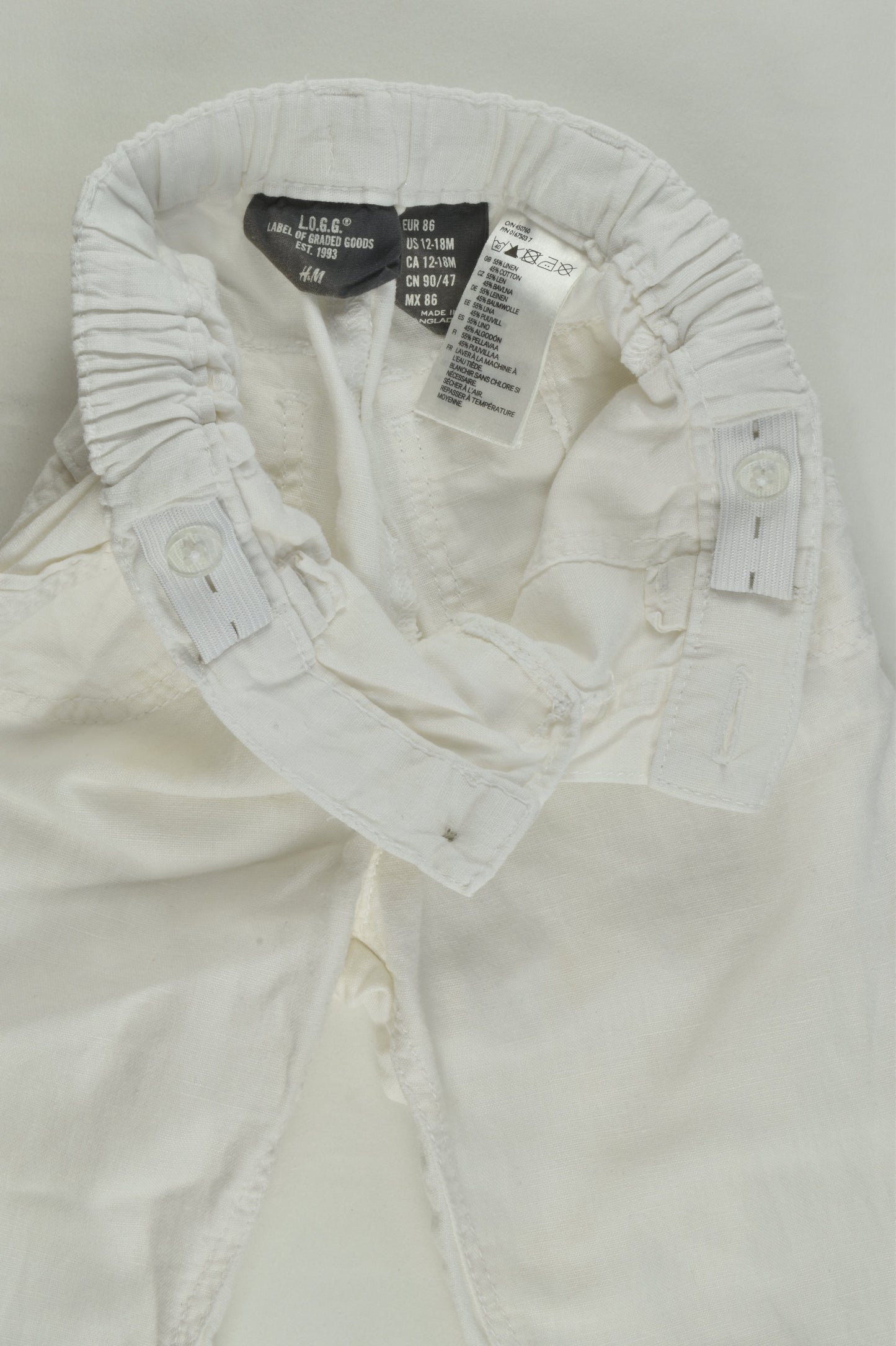 H&M Size 1 (86 cm) Linen/Cotton Pants