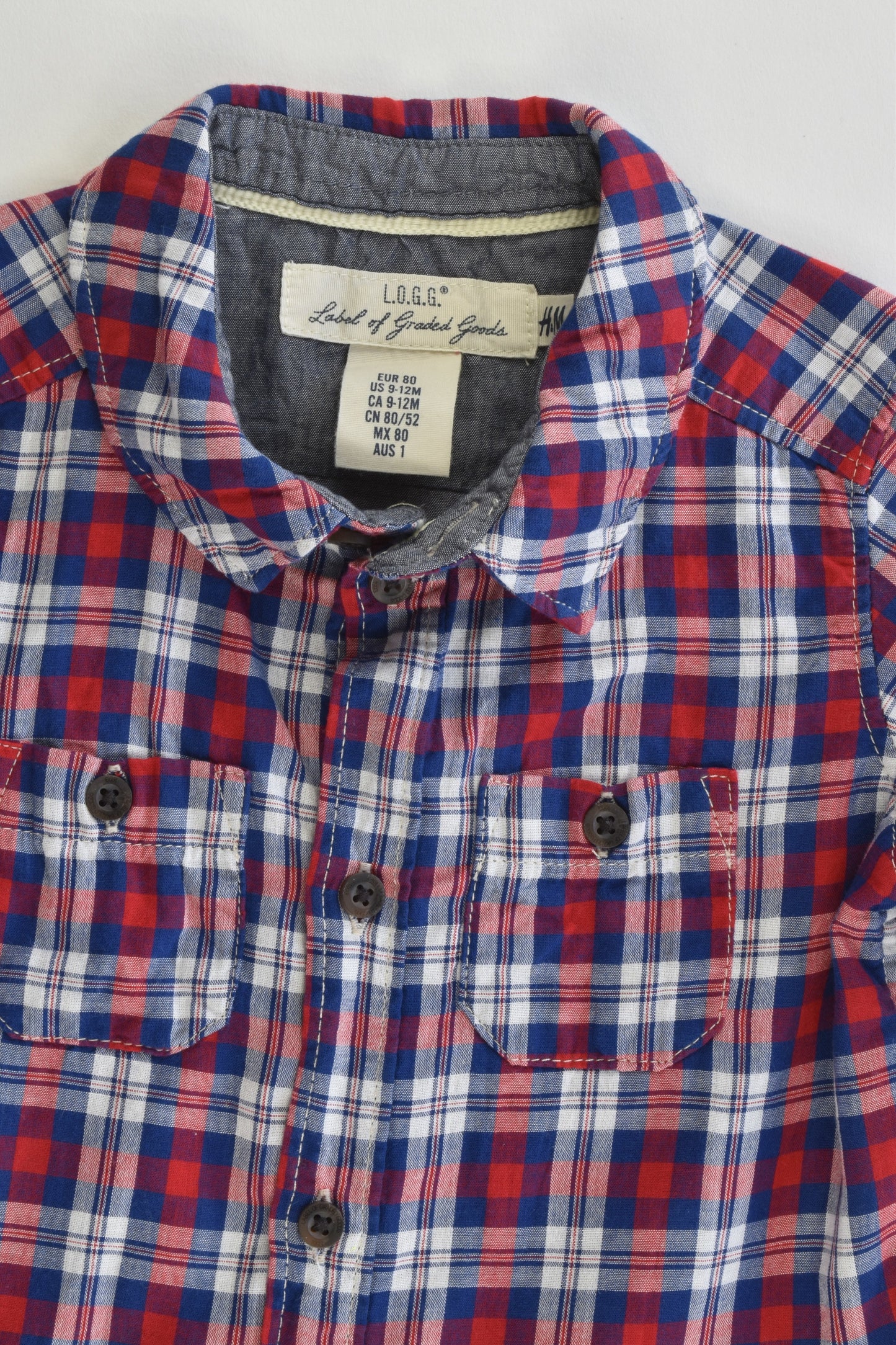 H&M Size 1 Checked Collared Shirt