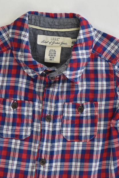 H&M Size 1 Checked Collared Shirt