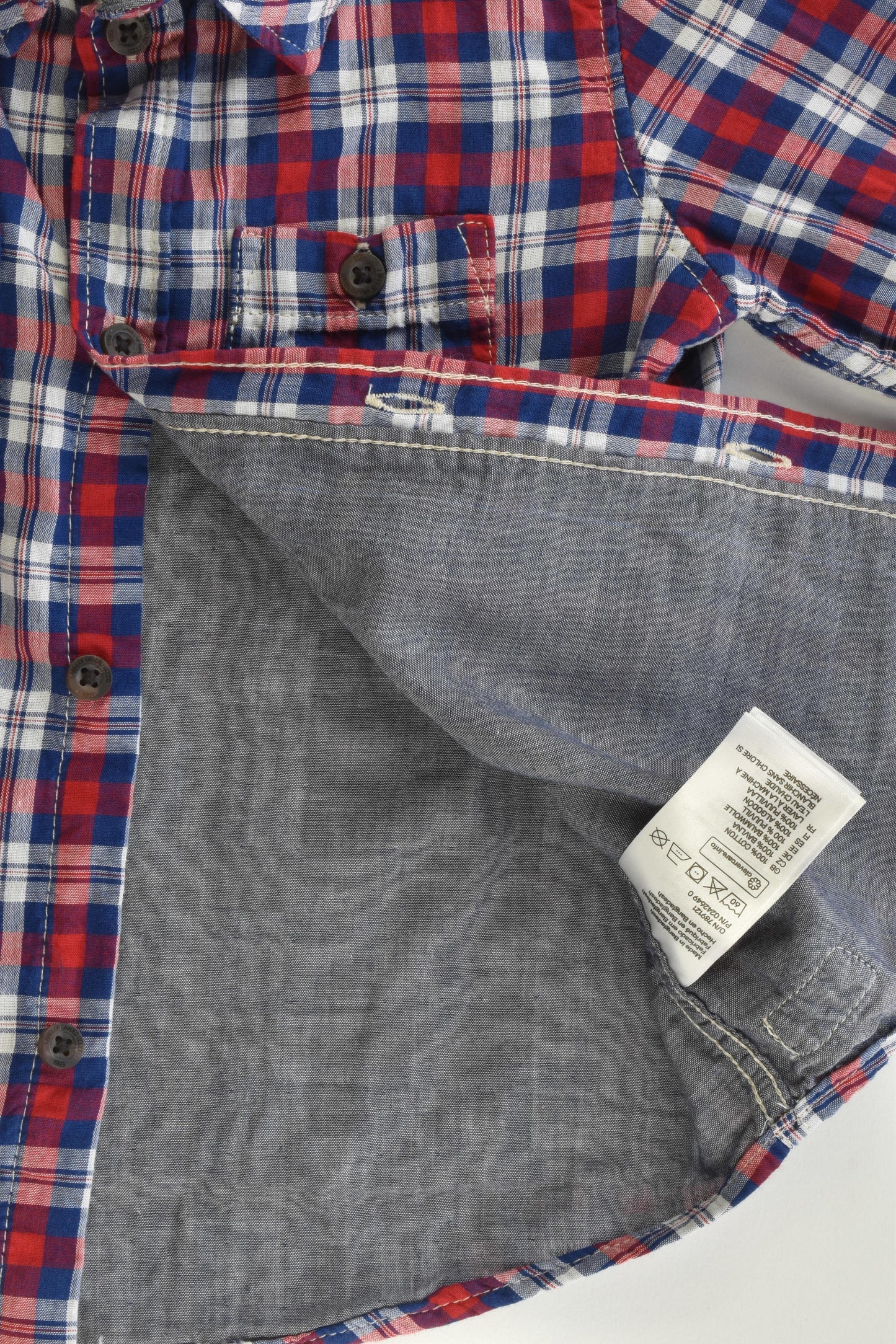 H&M Size 1 Checked Collared Shirt