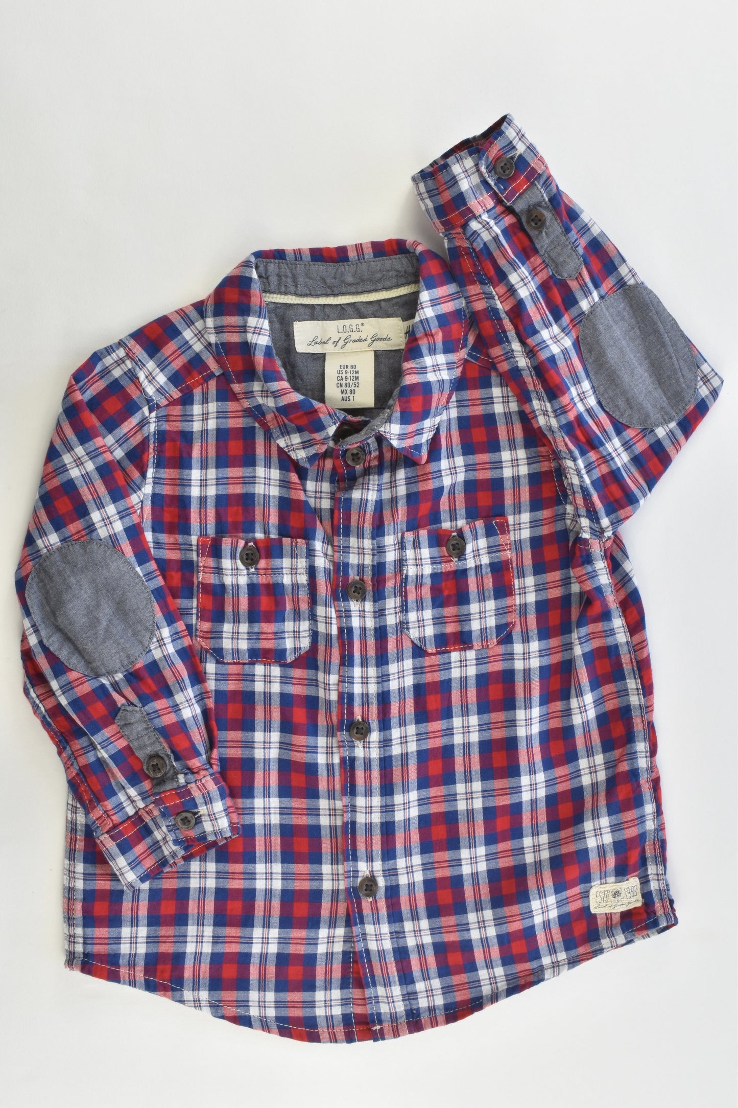 H&M Size 1 Checked Collared Shirt