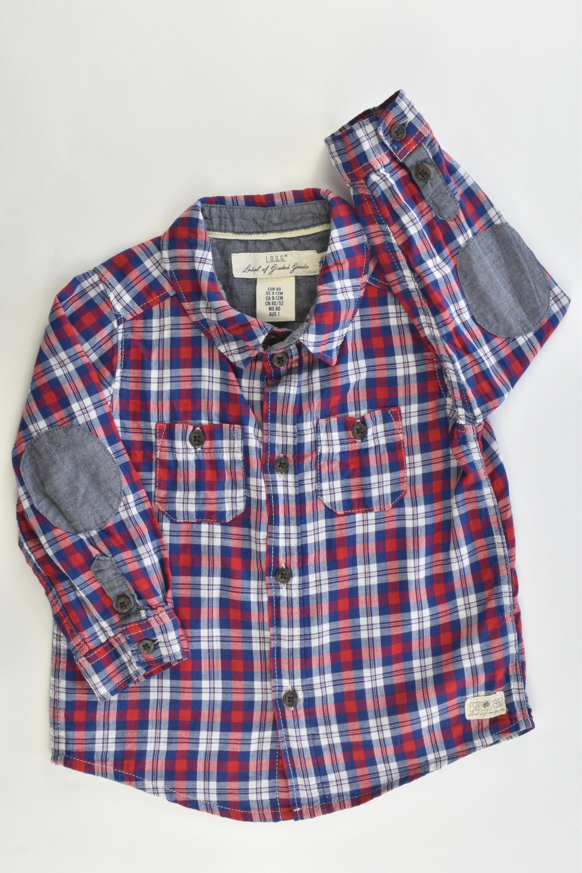 H&M Size 1 Checked Collared Shirt