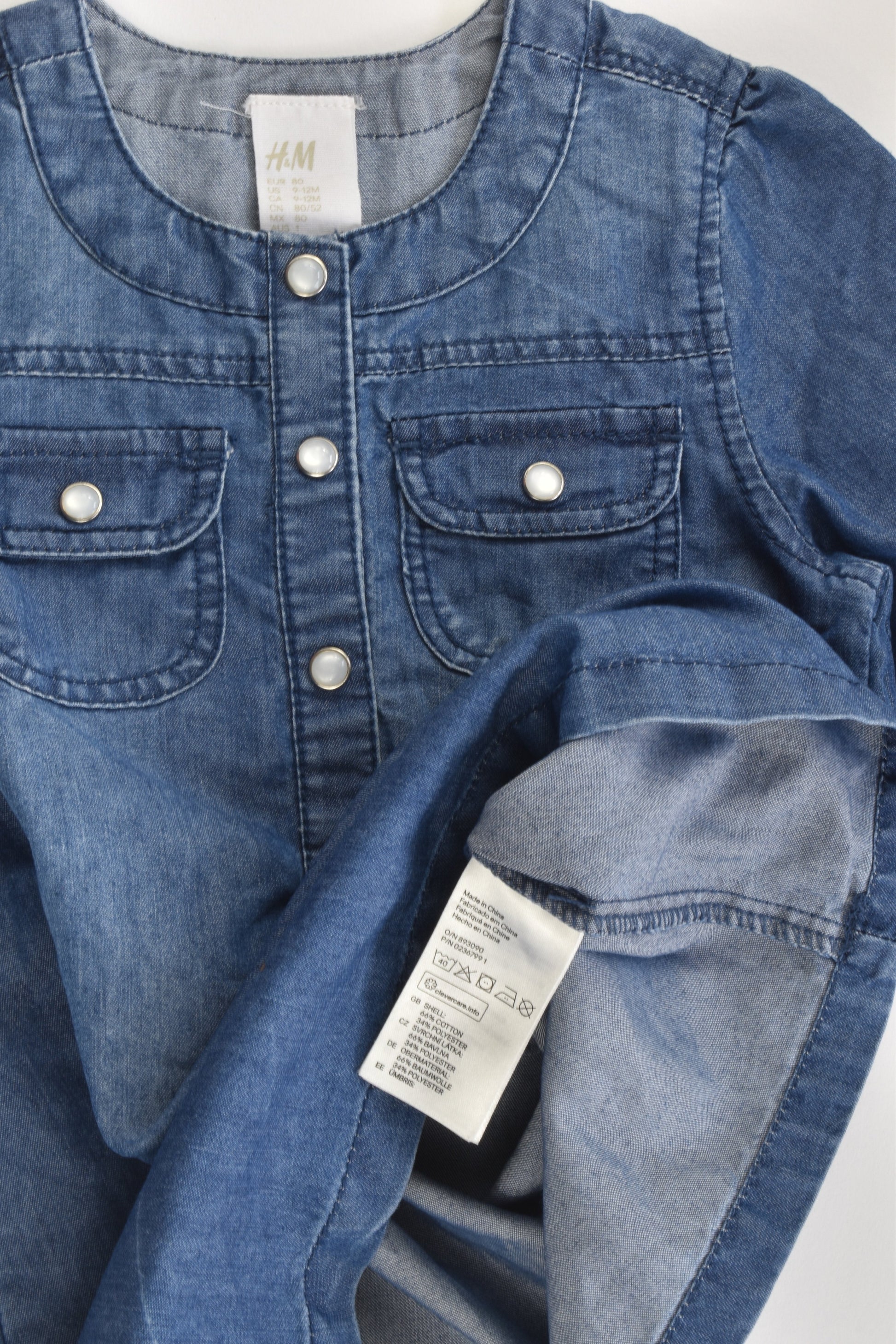 H&M Size 1 Lightweight Denim Dress