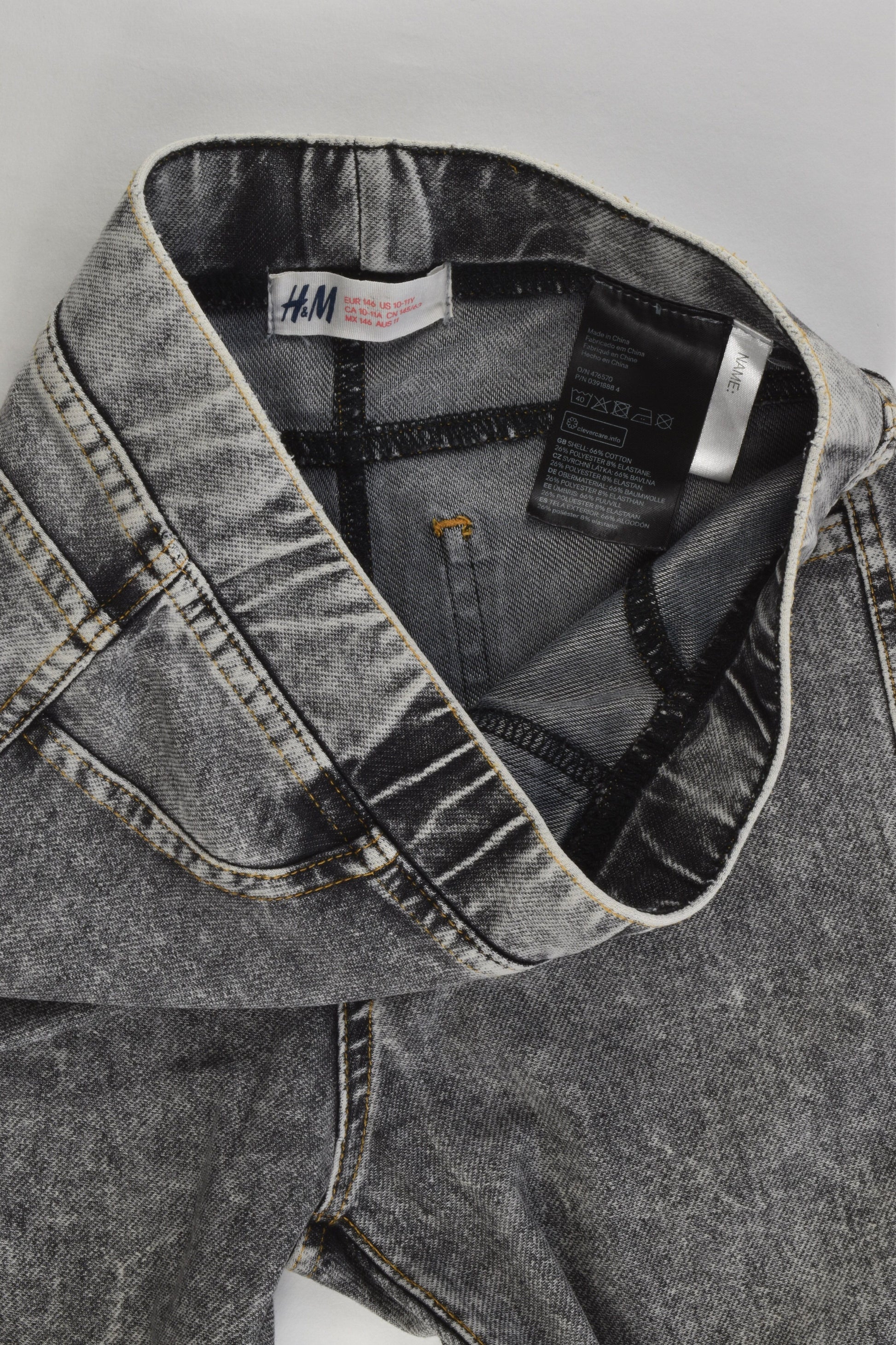 H&M Size 11 (146 cm) Skinny Acid Wash Jeggings