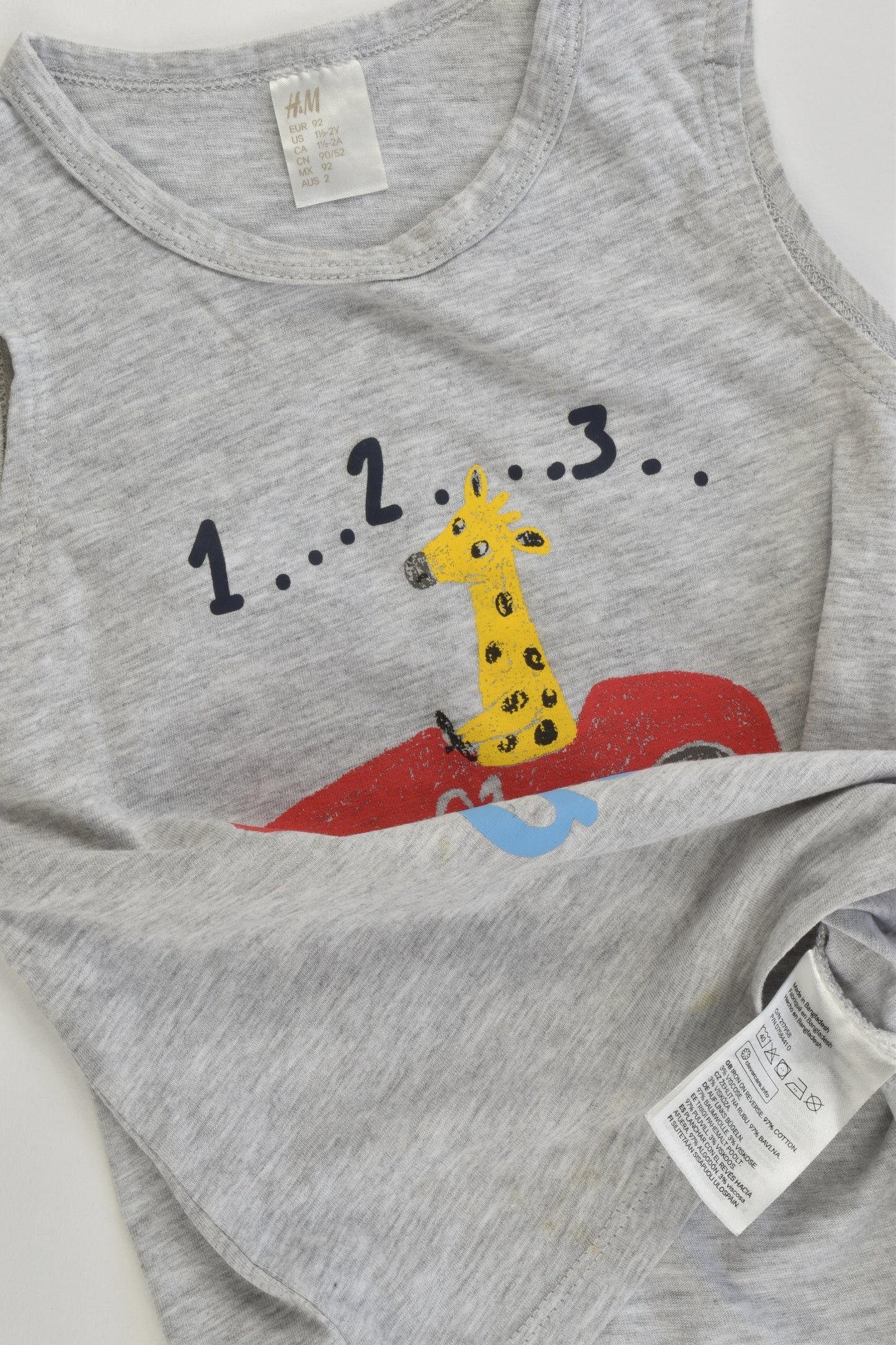 H&M Size 2 (92 cm) Animals and Cars 2 Tank Tops and Shorts