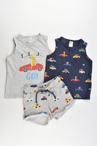 H&M Size 2 (92 cm) Animals and Cars 2 Tank Tops and Shorts