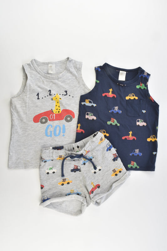 H&M Size 2 (92 cm) Animals and Cars 2 Tank Tops and Shorts