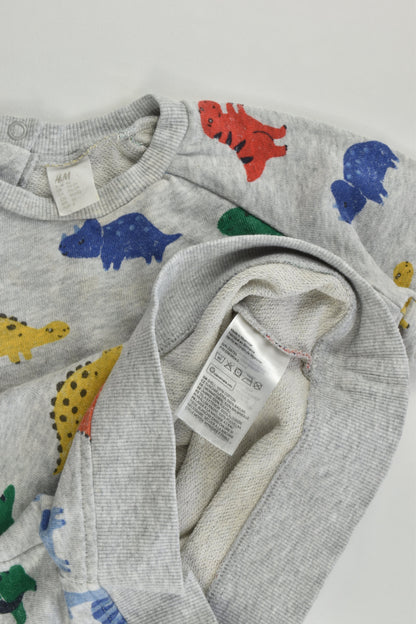 H&M Size 2 (92 cm) Colorful Dinosaurs Sweater