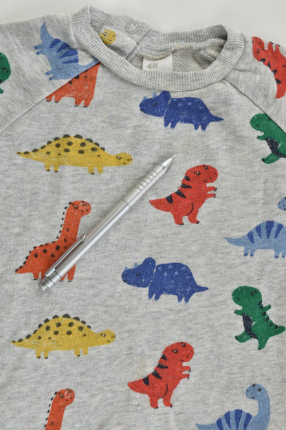 H&M Size 2 (92 cm) Colorful Dinosaurs Sweater