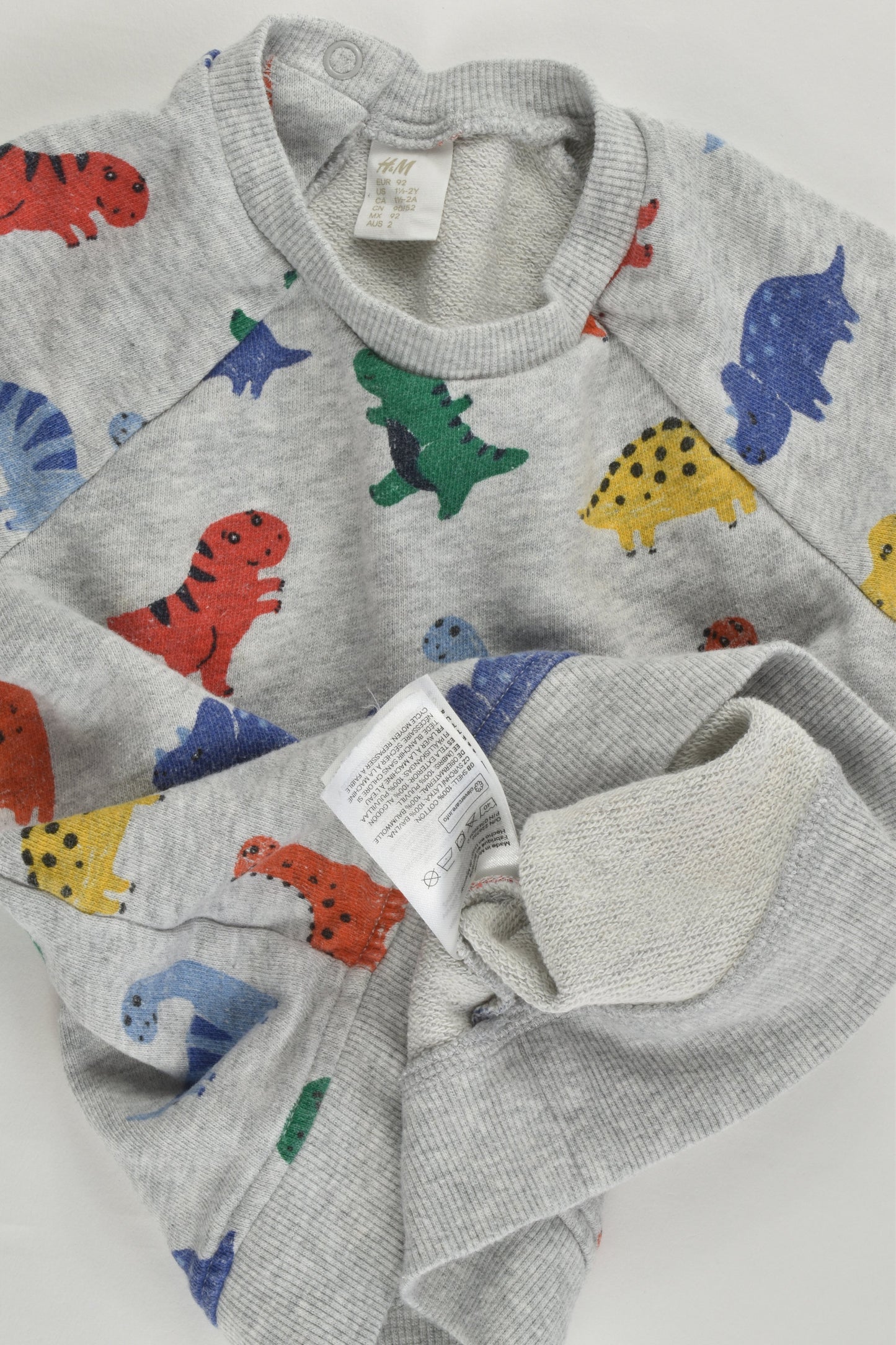 H&M Size 2 (92 cm) Friendly Dinosaurs Sweater