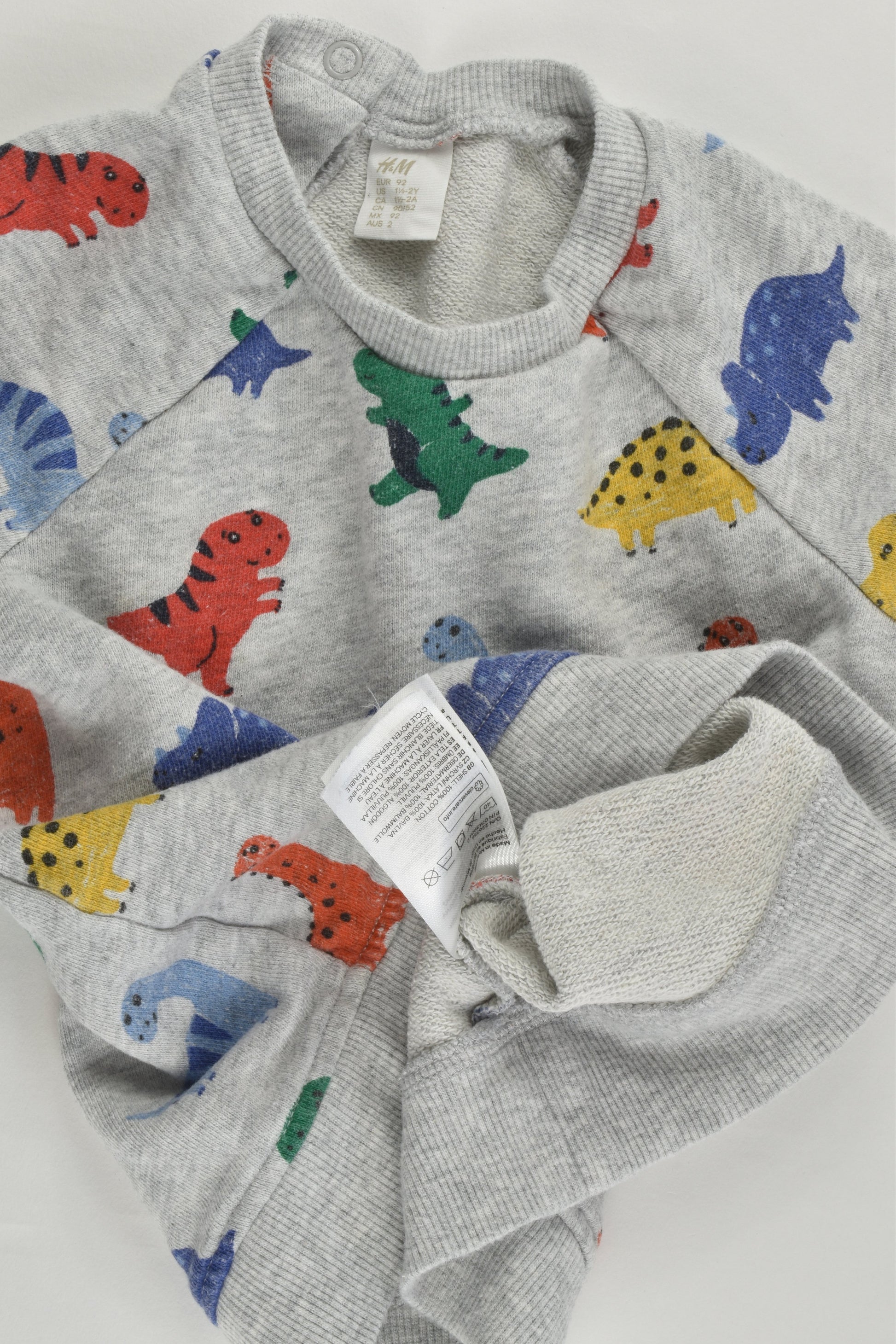 H&M Size 2 (92 cm) Friendly Dinosaurs Sweater