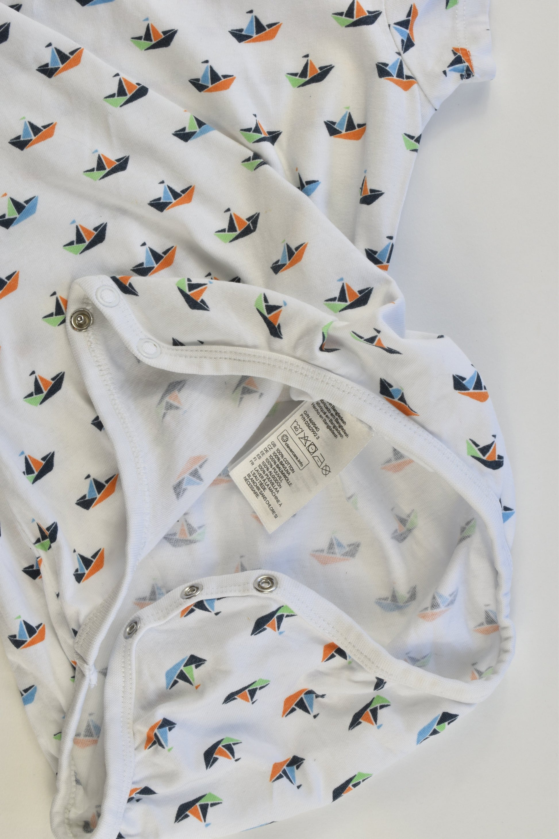H&M Size 2 (92 cm) Sailboats Bodysuit